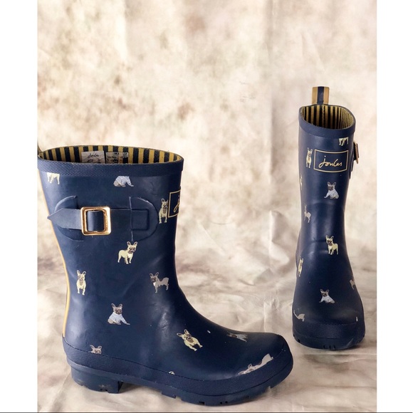 Joules Shoes - Joules Dog Print Wellington Rain Boots/Wellies